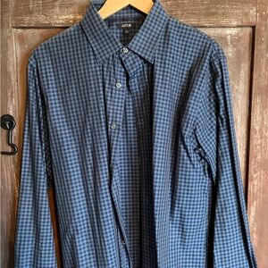 Apt. 9 Men's Navy Plaid Button Down Shirt